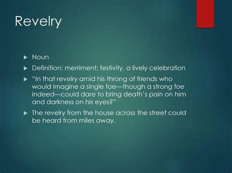 ravelry meaning|revelry in the dark meaning.
